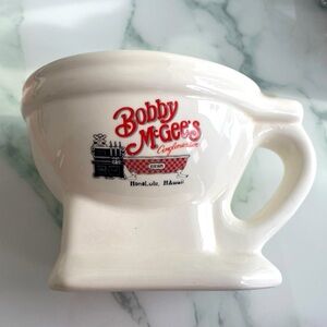 Vintage Retro Bobby Mcgee's Conglomeration Restaurant Toilet Coffee Mug 8 oz